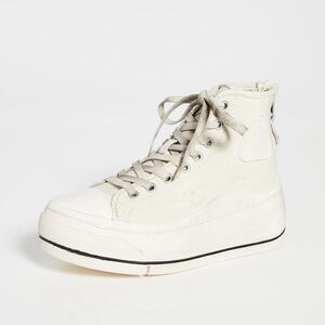 R13 Women's Cream High-Top Sneakers